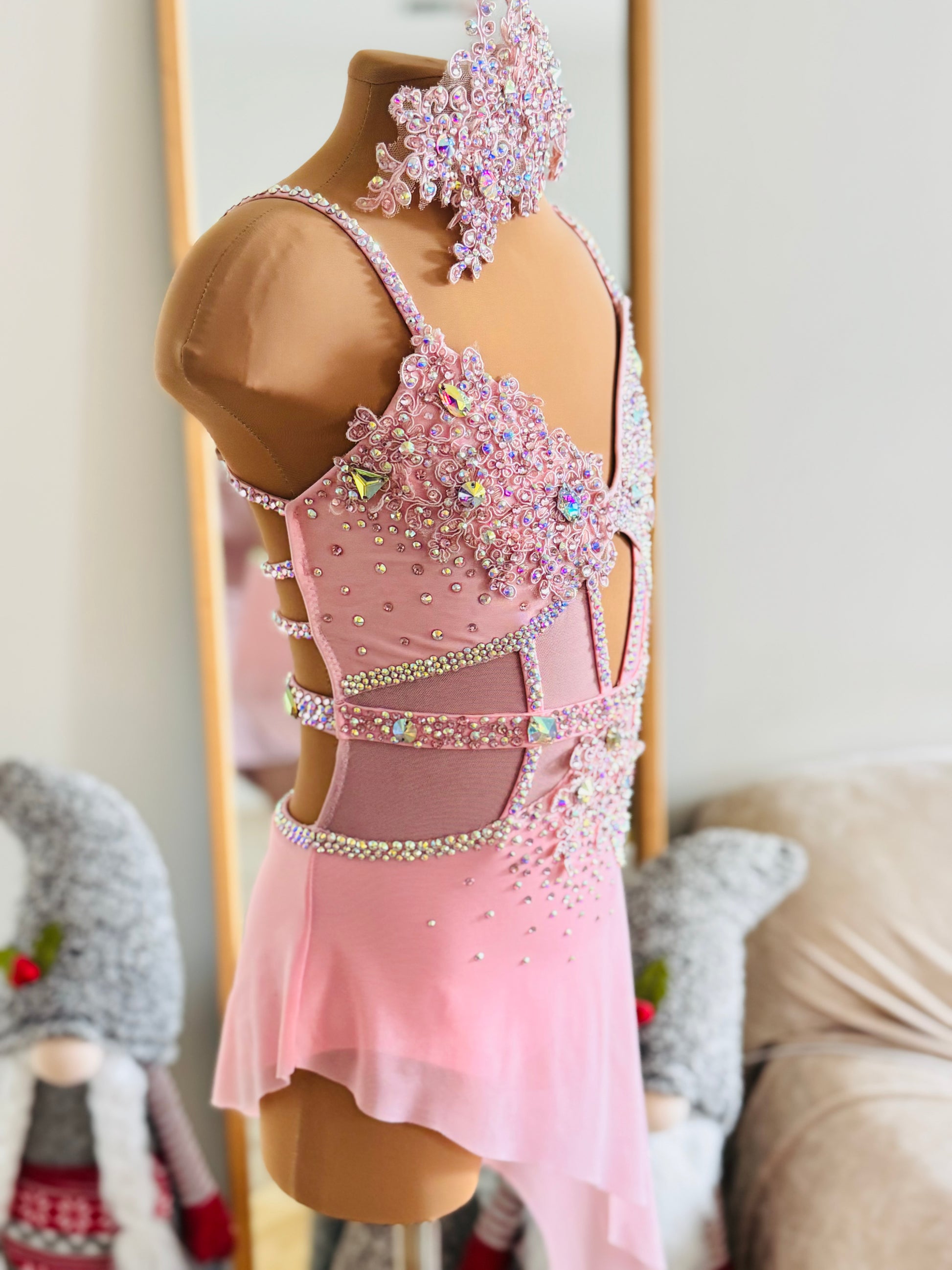 pink lyrical dress Msemis Women's Lyrical Dance Costume Modern Contemporary Dance Dress Dusty Pink XL, Size: 8.8 oz