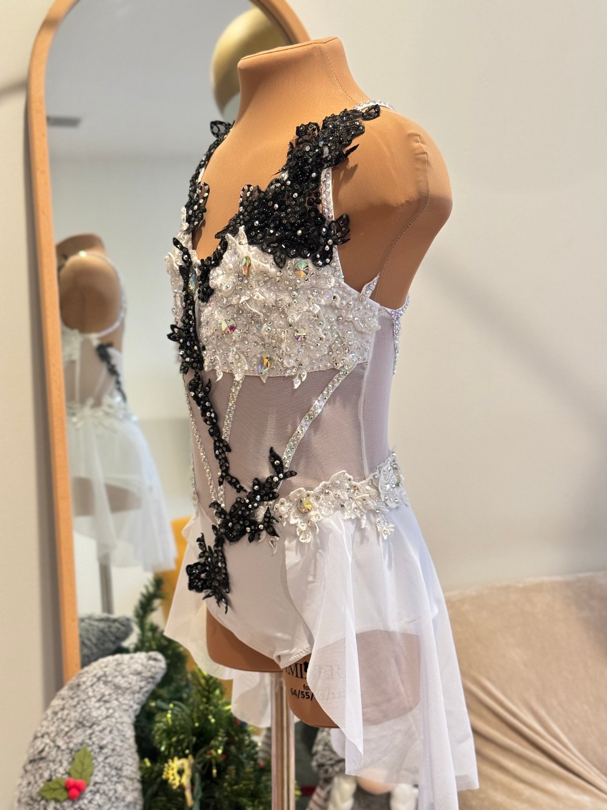 White and Black Contemporary/Lyrical Costume InspiringCostume White and Black Contemporary/Lyrical Costume InspiringCostume